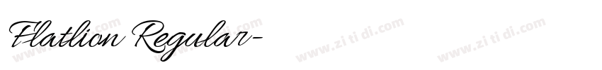 Flatlion Regular字体转换 Flatlion Regular字体转换